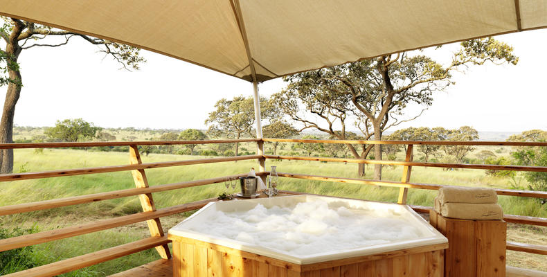 private hot tub on each deck